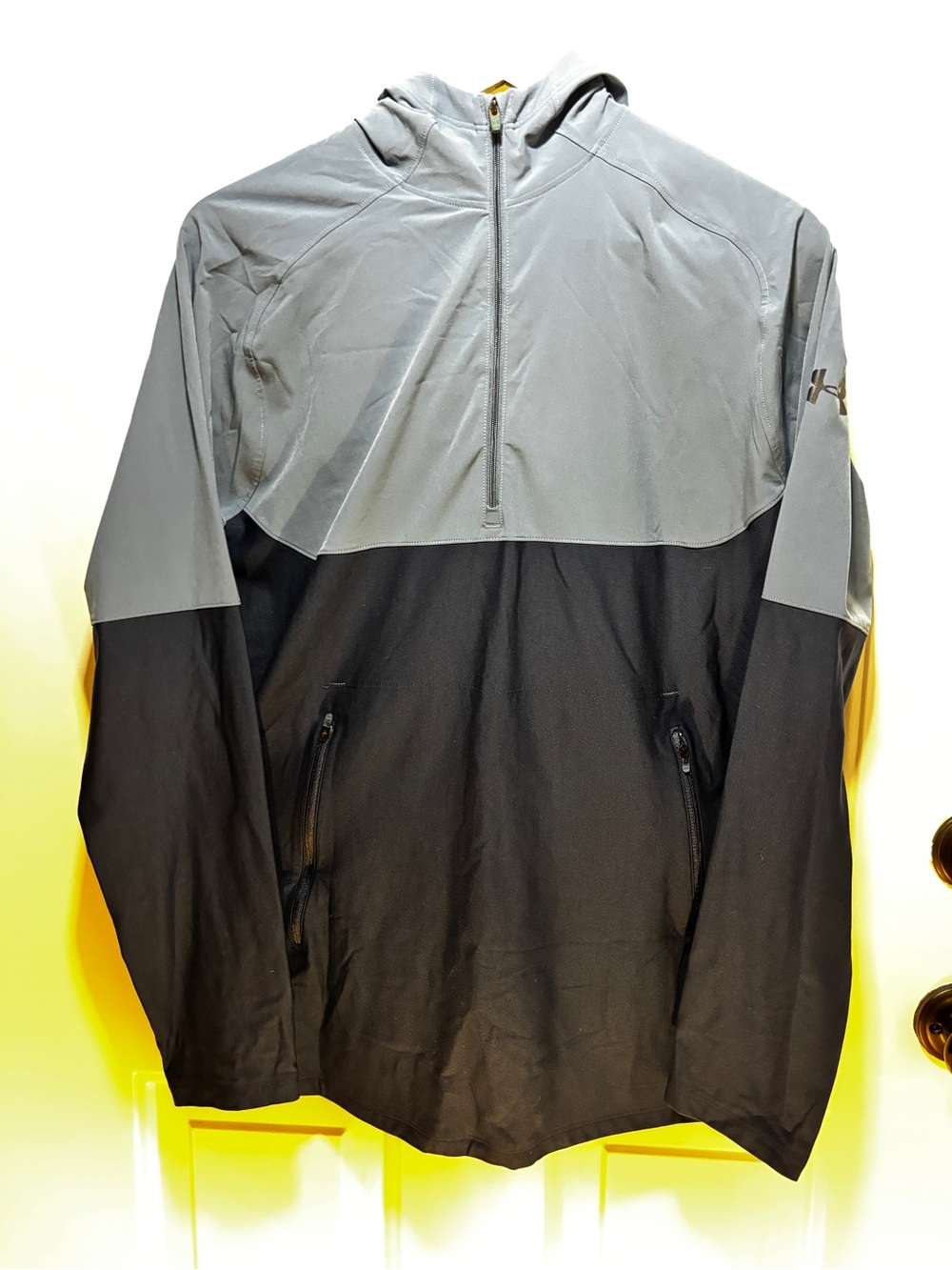 Under Armour Two-Tone Hooded Half-Zip Jacket - Navy & Light Blue